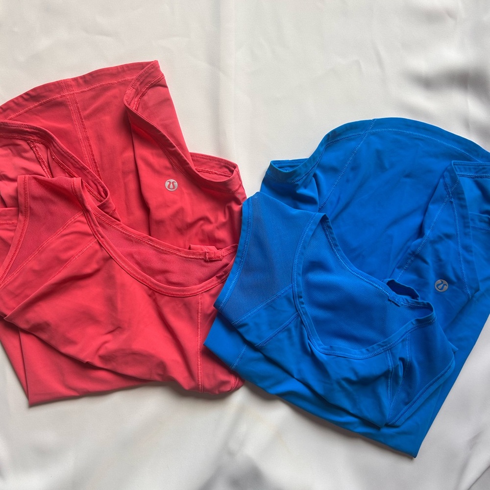 LULULEMON SCULPT TANK BUNDLE Red and Blue Athletic Tank Tops - Picture 2 of 7